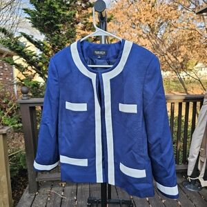 Blue and White University Jacket